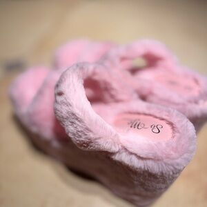 Pink Fuzzy Slippers